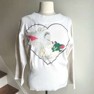 ICEBERG by J.C. de CASTELBAJAC Tom And Jerry Knit Sweater Cartoon White M